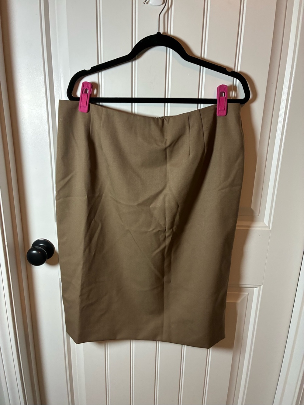 Pendleton High-Waist Lined Pencil Skirt in Khaki Size 16
